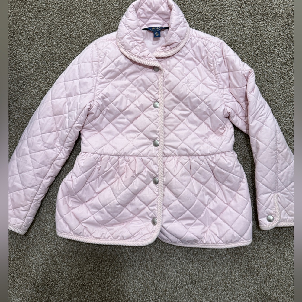 Polo Ralph Lauren girls, pink quilted barn, jacket